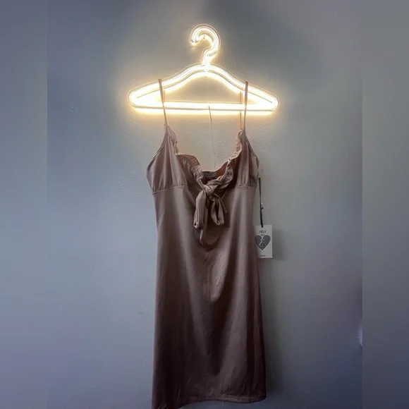 NWT IRIS Nude Pink Bodycon Dress Boutique Cocktail Mini Summer - Picture 10 of 15